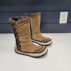 Merrell Beige and Dark Brown Winter Boots